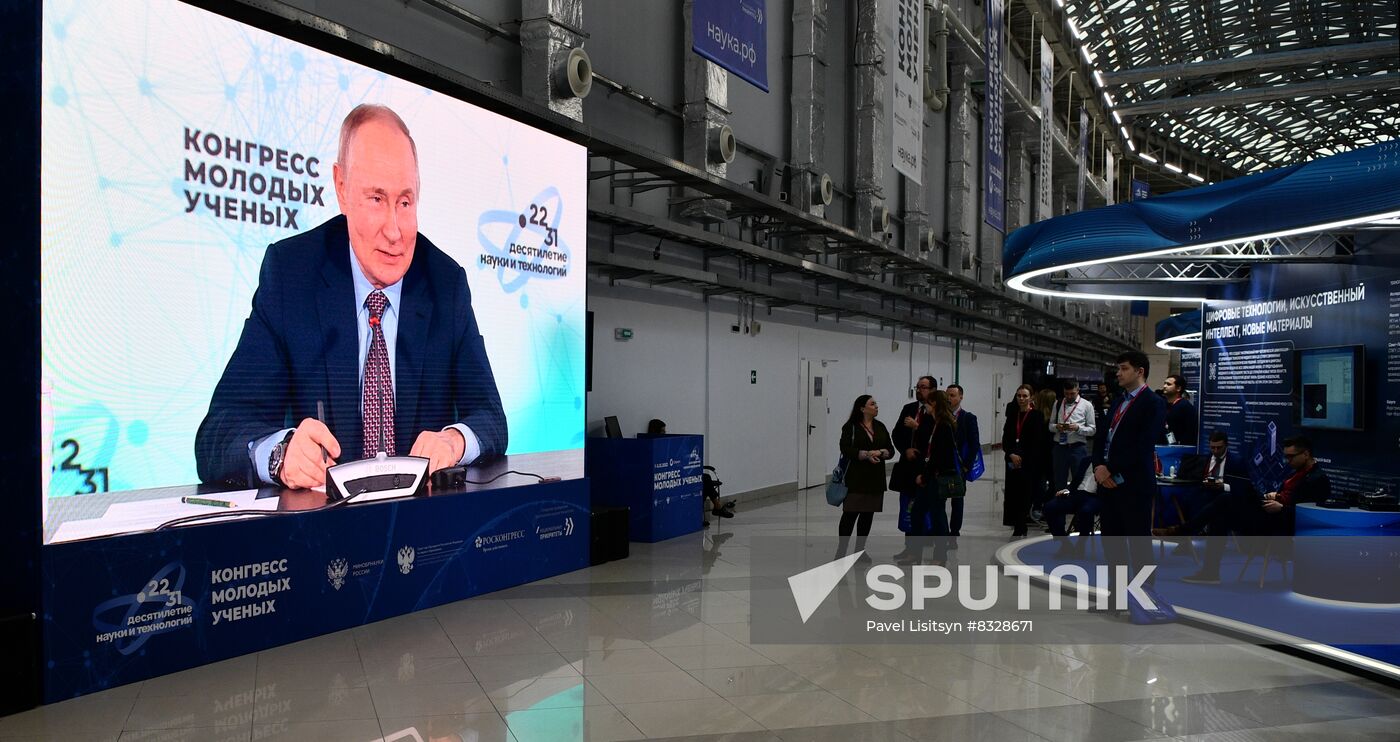 Russian President Vladimir Putin attends Young Scientists Congress