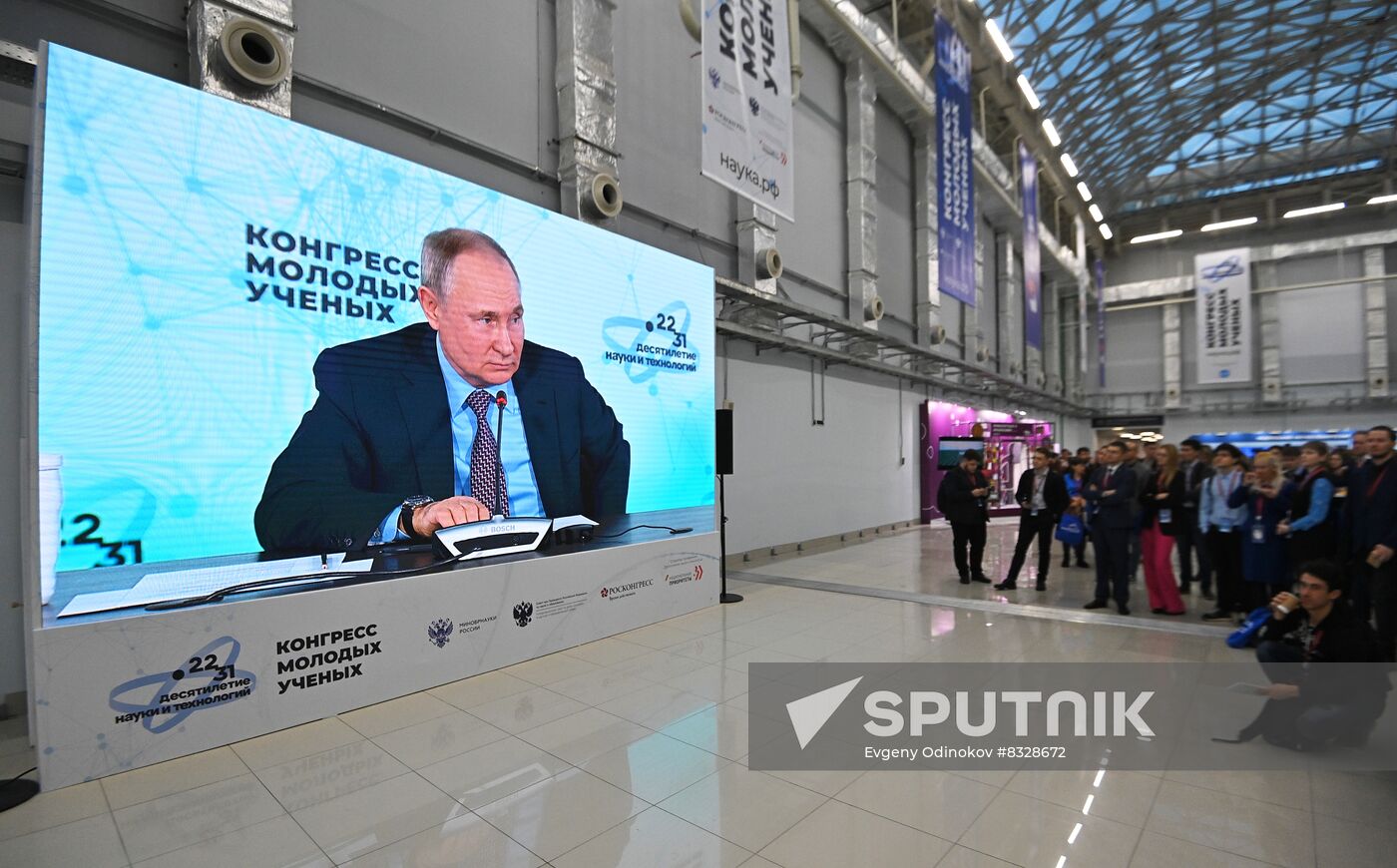 Russian President Vladimir Putin attends Young Scientists Congress