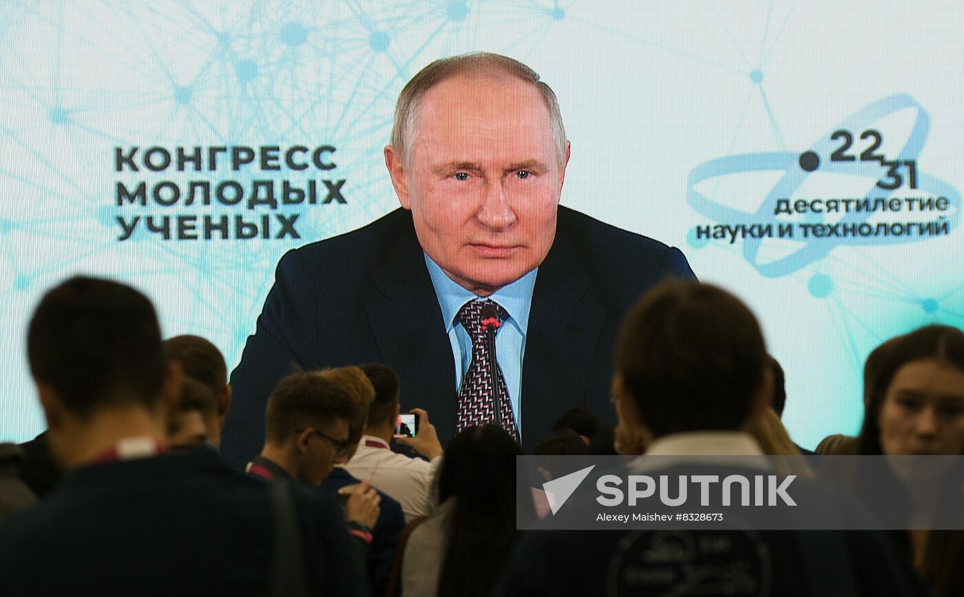Russian President Vladimir Putin attends Young Scientists Congress