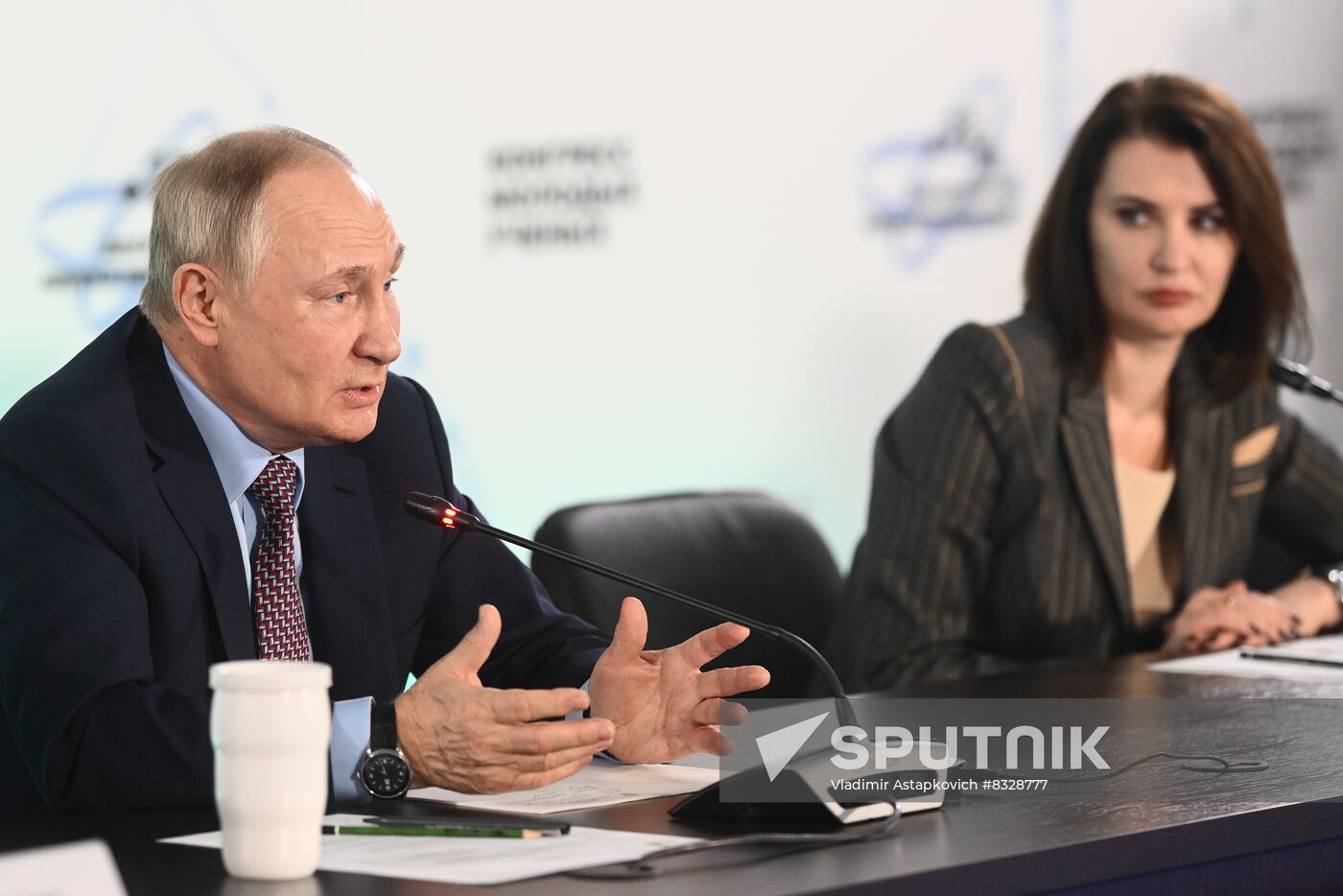 Russian President Vladimir Putin attends Young Scientists Congress