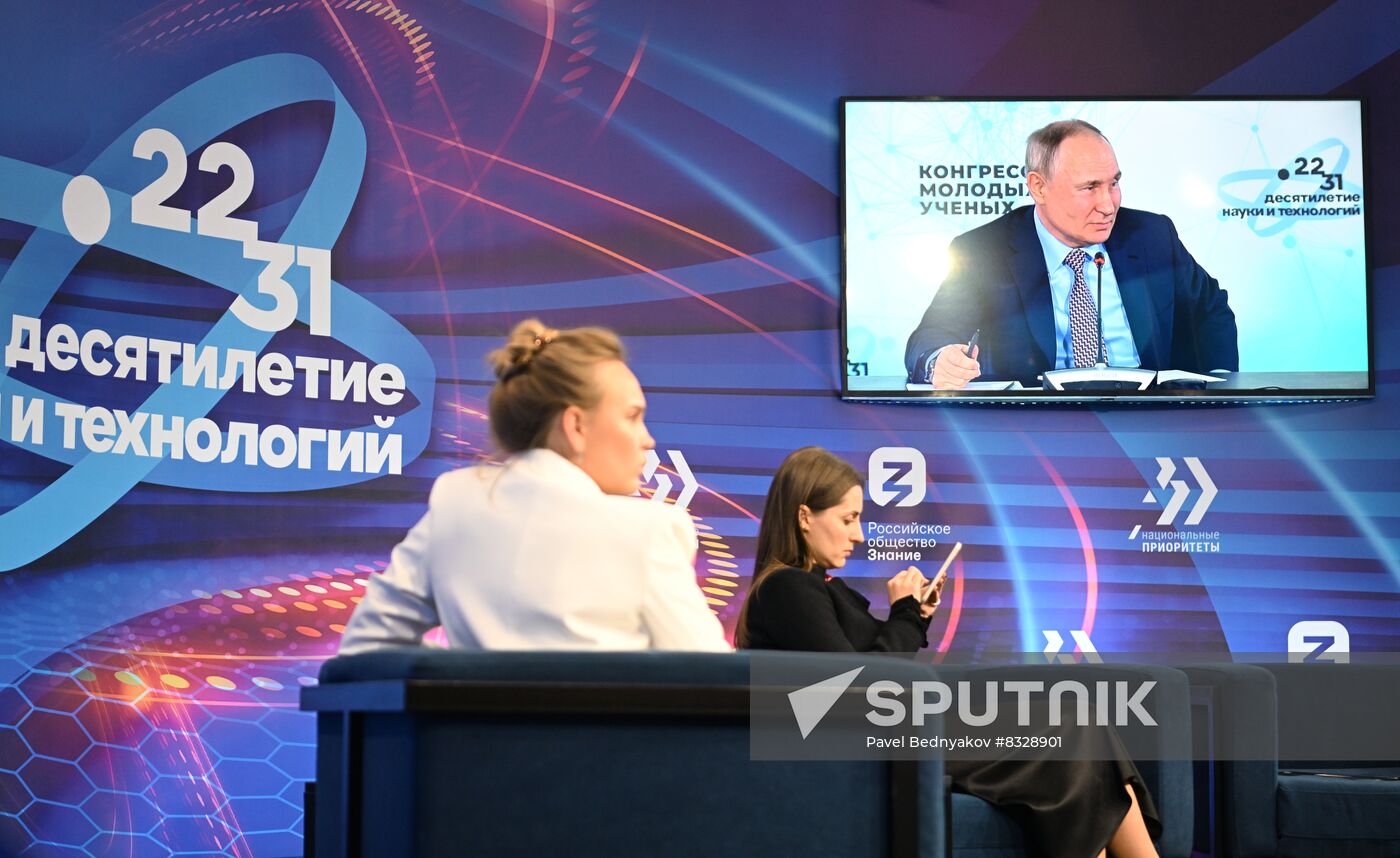 Russian President Vladimir Putin attends Young Scientists Congress