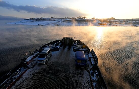 Russia Siberia River Ferries