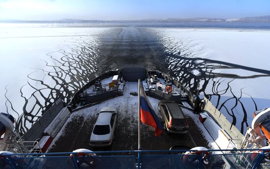 Russia Siberia River Ferries