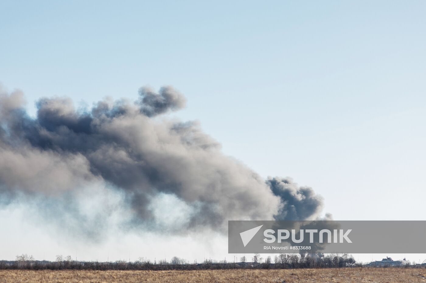 Russia Airport Oil Storage Tank Fire