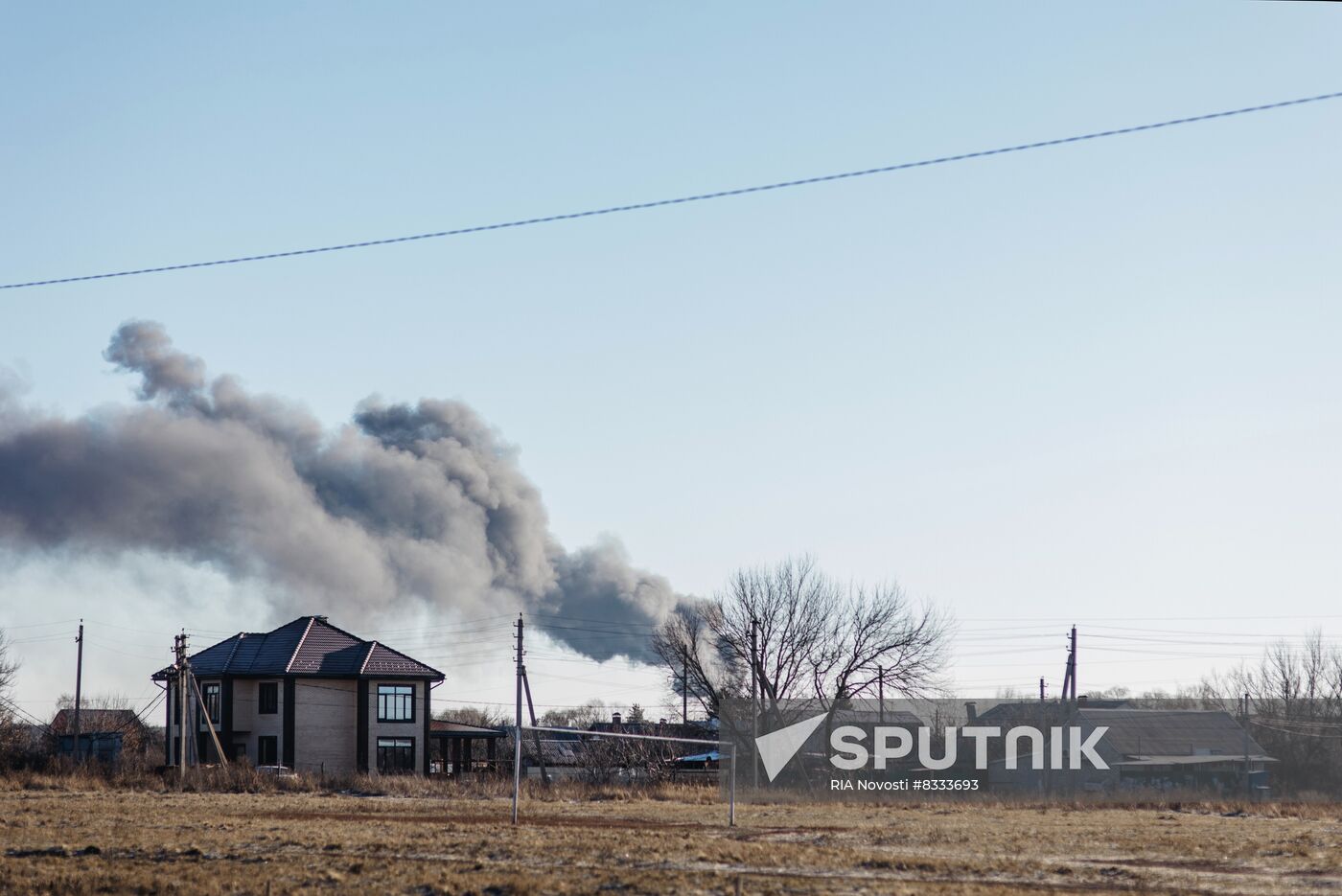 Russia Airport Oil Storage Tank Fire