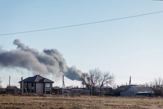 Russia Airport Oil Storage Tank Fire