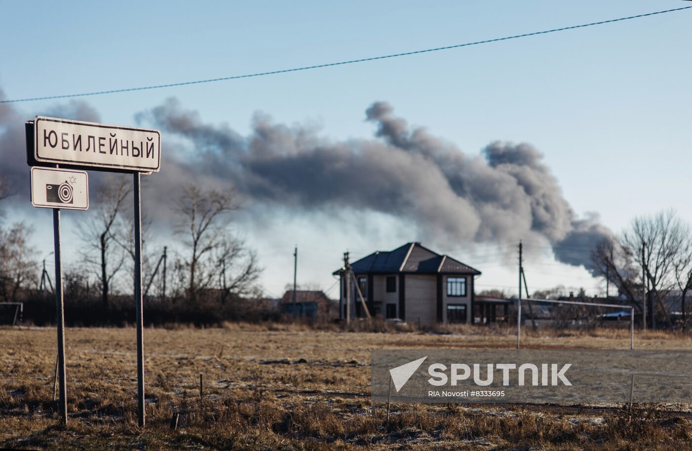 Russia Airport Oil Storage Tank Fire