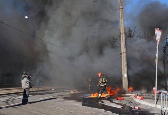 Russia Ukraine Military Operation Shelling