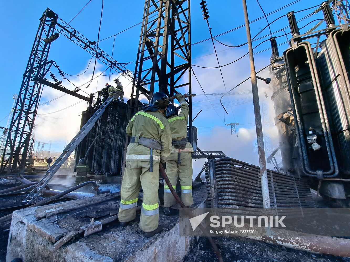 Russia Ukraine Military Operation Power Substation Shelling