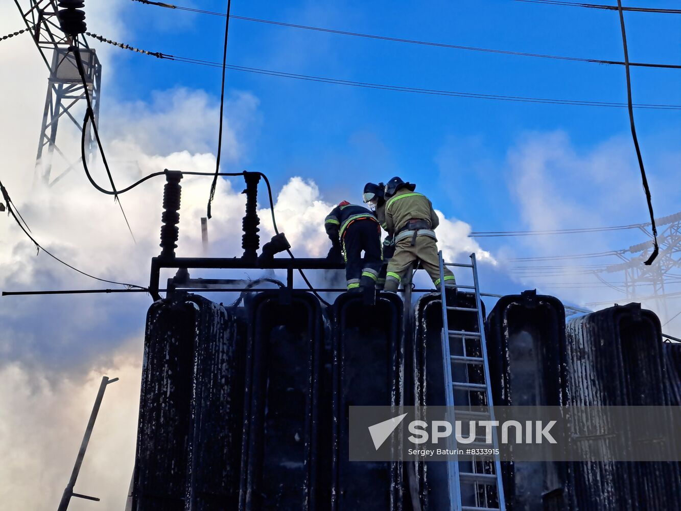 Russia Ukraine Military Operation Power Substation Shelling