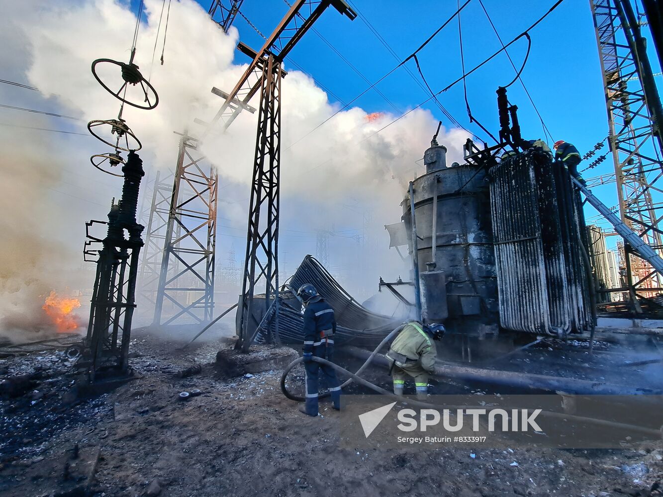 Russia Ukraine Military Operation Power Substation Shelling