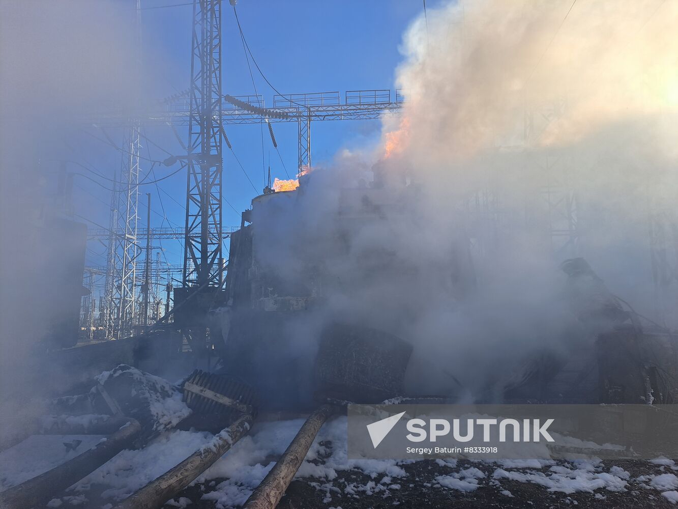 Russia Ukraine Military Operation Power Substation Shelling