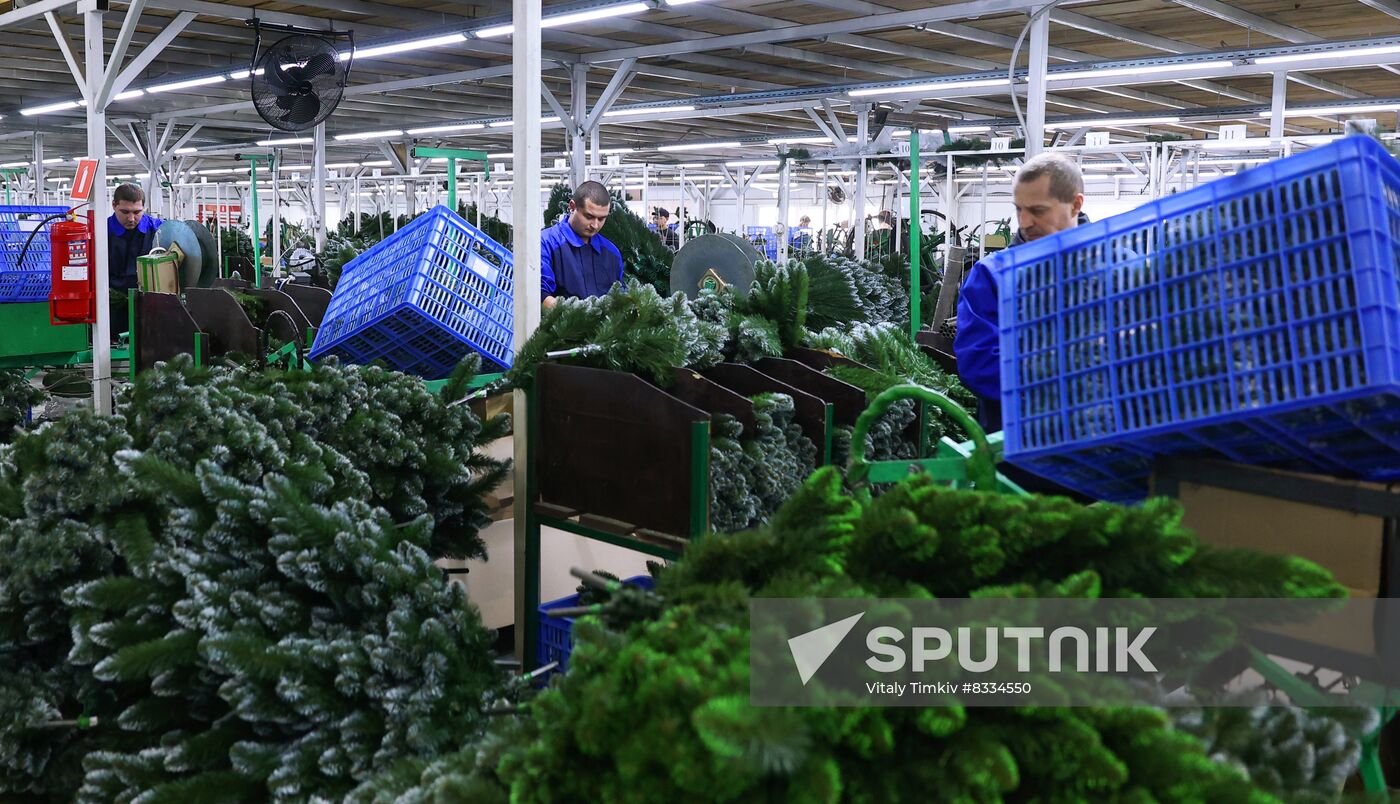 Russia New Year Season Artificial Trees