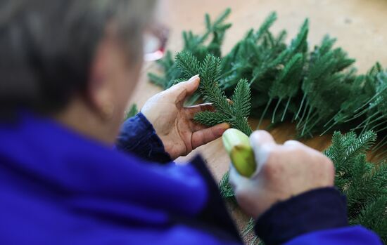 Russia New Year Season Artificial Trees