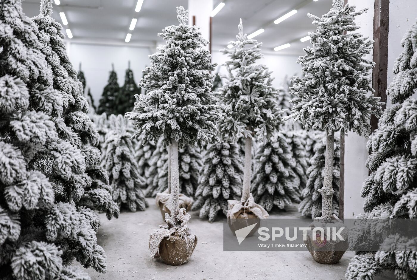 Russia New Year Season Artificial Trees