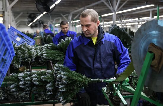 Russia New Year Season Artificial Trees