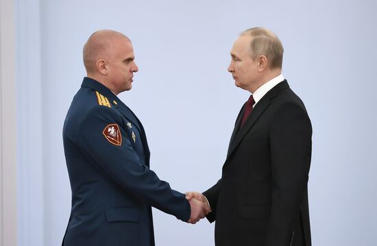 Russia Putin Gold Star Medals Awarding