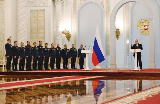 Russia Putin Gold Star Medals Awarding