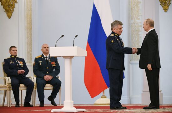 Russia Putin Gold Star Medals Awarding