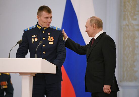 Russia Putin Gold Star Medals Awarding