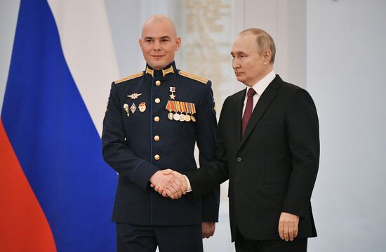 Russia Putin Gold Star Medals Awarding