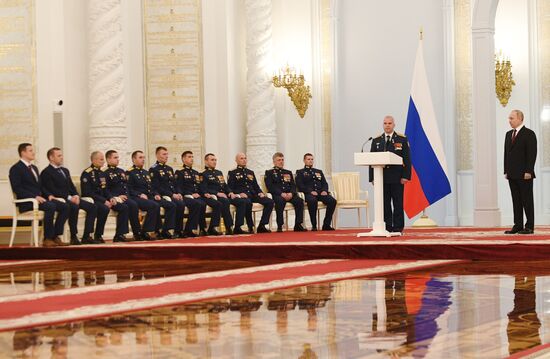 Russia Putin Gold Star Medals Awarding