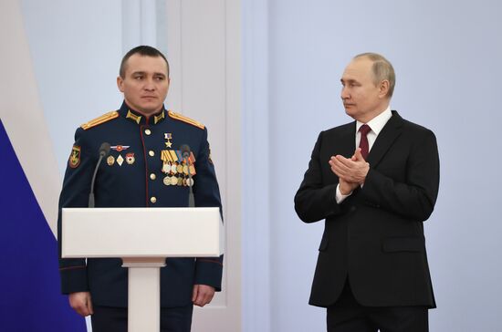 Russia Putin Gold Star Medals Awarding