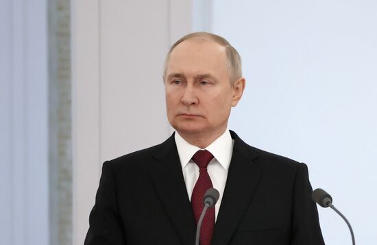 Russia Putin Gold Star Medals Awarding