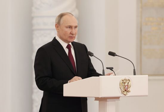 Russia Putin Gold Star Medals Awarding
