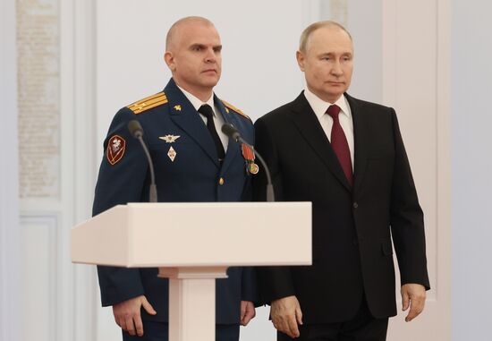 Russia Putin Gold Star Medals Awarding