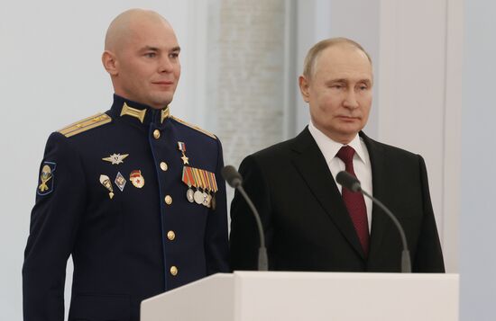 Russia Putin Gold Star Medals Awarding