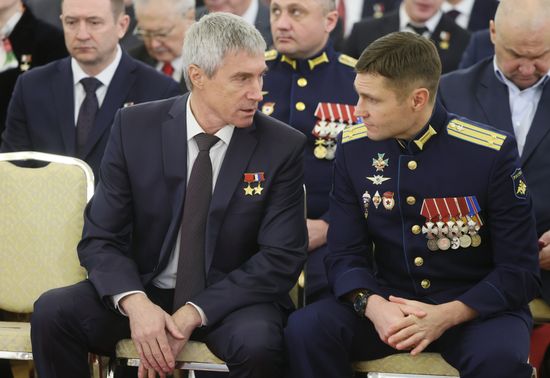 Russia Putin Gold Star Medals Awarding