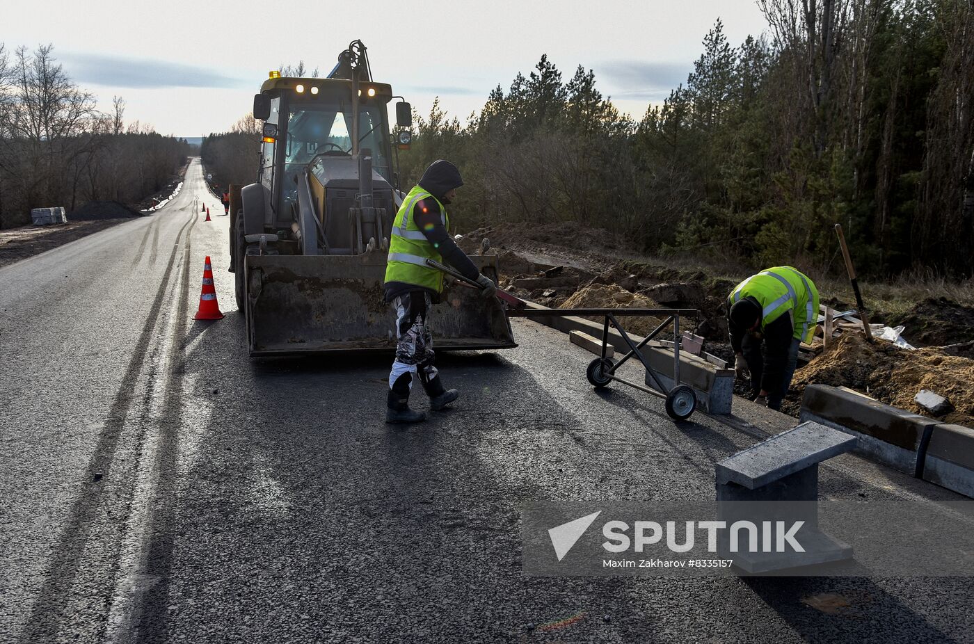 Russia Ukraine Military Operation Motorway Repair
