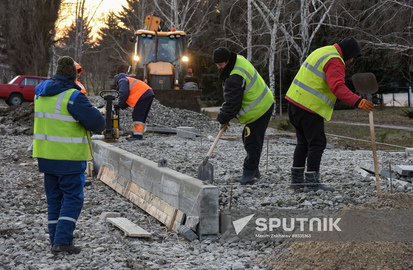 Russia Ukraine Military Operation Motorway Repair