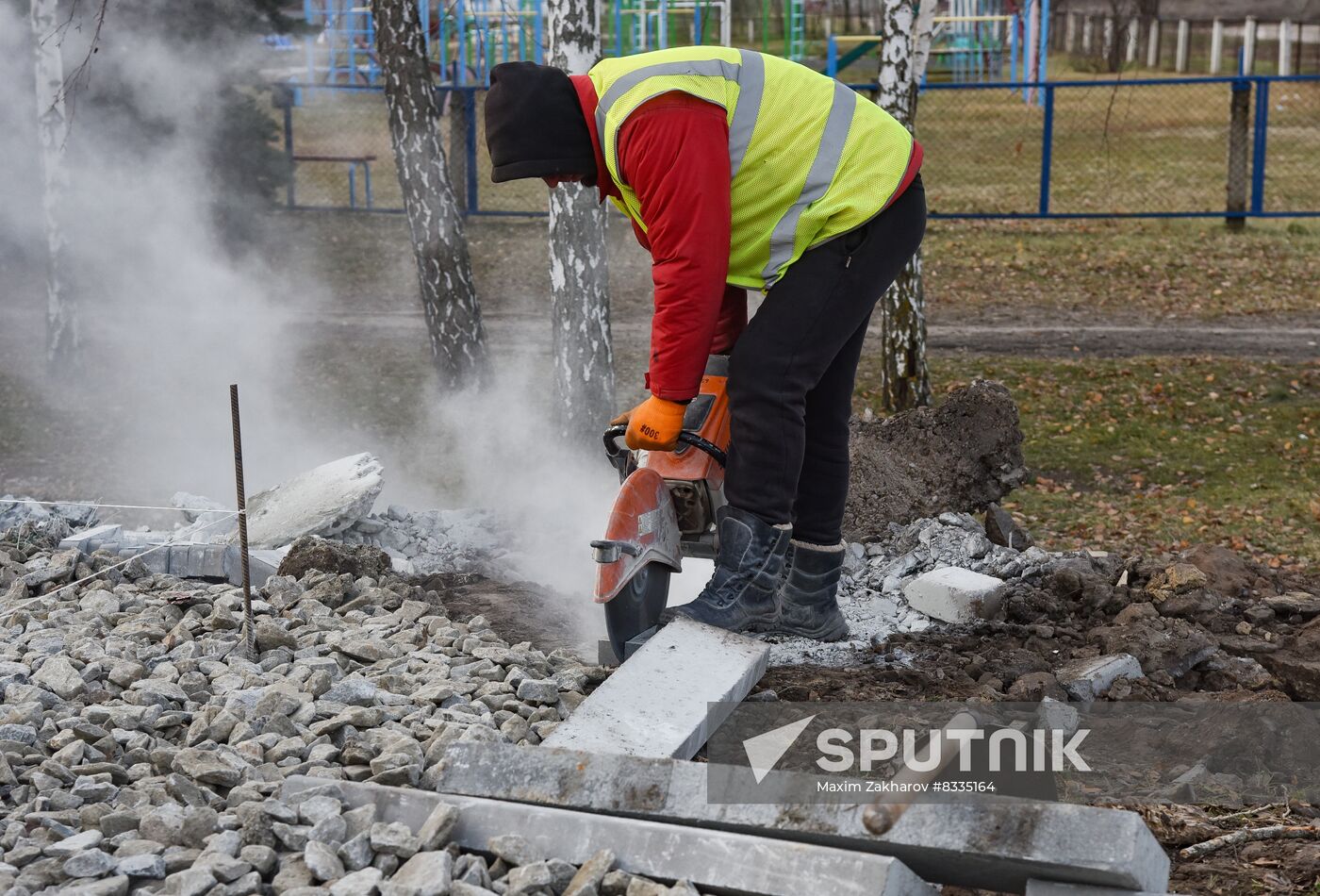 Russia Ukraine Military Operation Motorway Repair