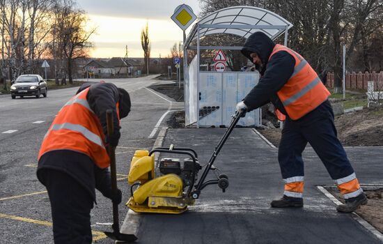 Russia Ukraine Military Operation Motorway Repair