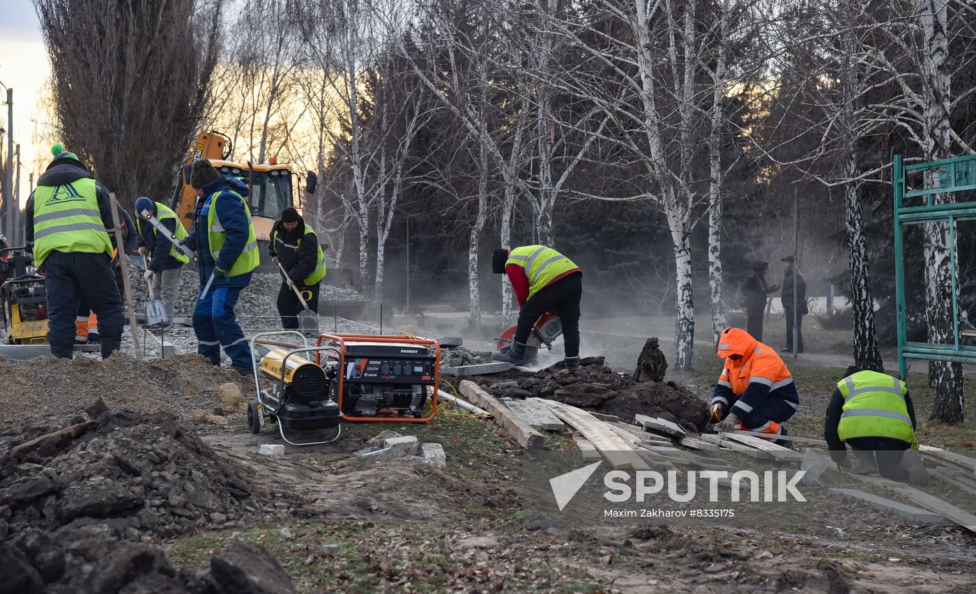 Russia Ukraine Military Operation Motorway Repair