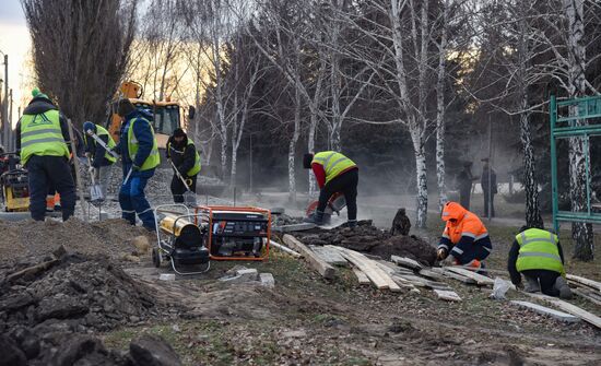 Russia Ukraine Military Operation Motorway Repair