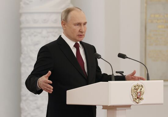 Russia Putin Gold Star Medals Awarding