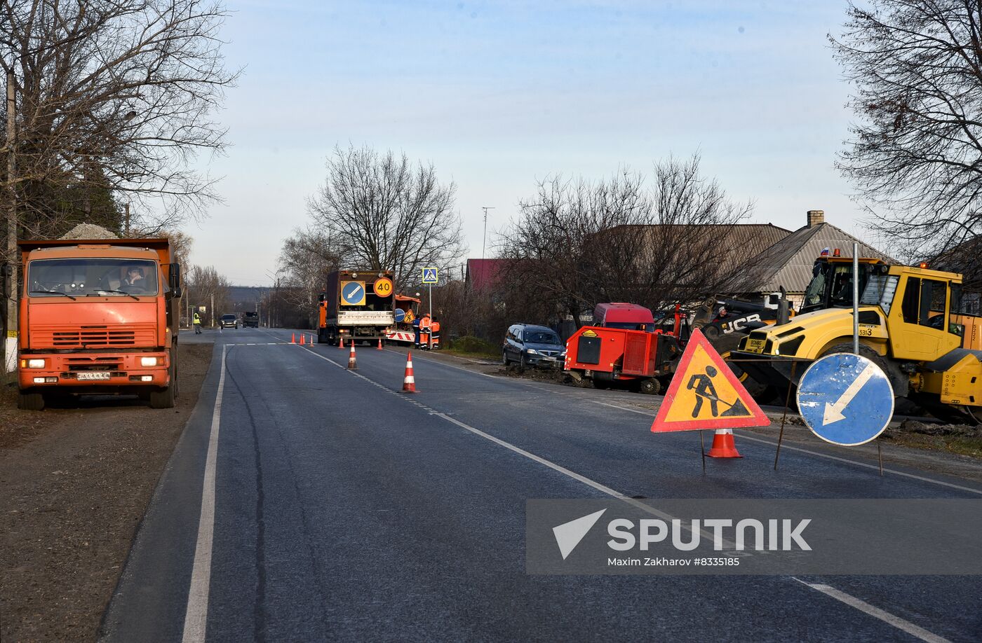 Russia Ukraine Military Operation Motorway Repair
