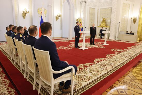 Russia Putin Gold Star Medals Awarding