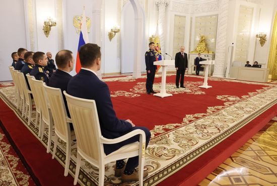 Russia Putin Gold Star Medals Awarding