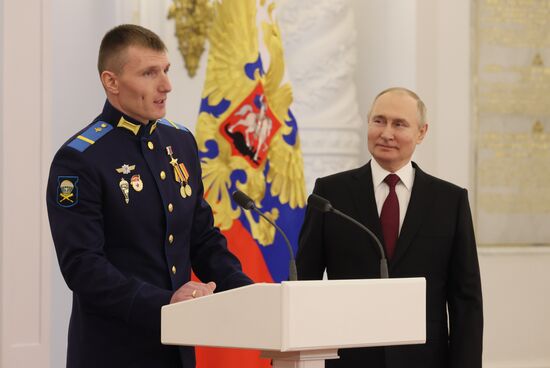 Russia Putin Gold Star Medals Awarding