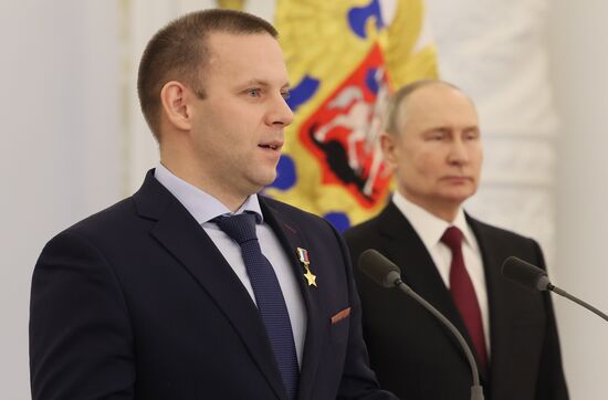Russia Putin Gold Star Medals Awarding