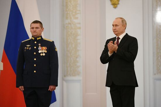 Russia Putin Gold Star Medals Awarding