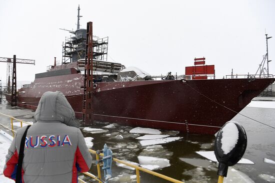 Russia Navy Small Missile Ship Launching