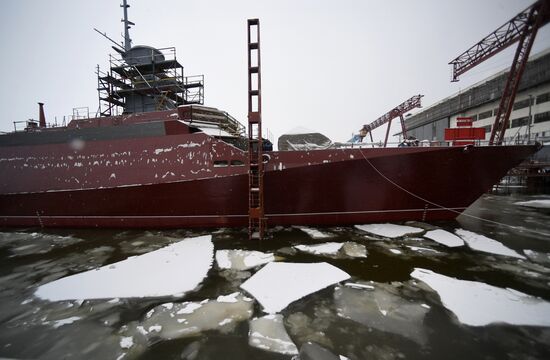 Russia Navy Small Missile Ship Launching