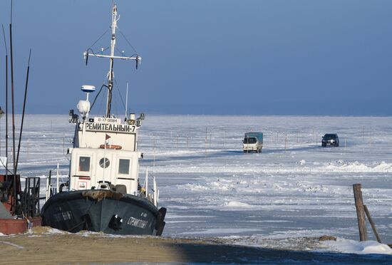 Russia Siberia Ice Crossing