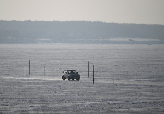 Russia Siberia Ice Crossing