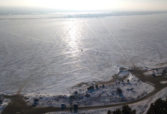 Russia Siberia Ice Crossing